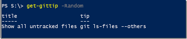 Getting a random Git tip