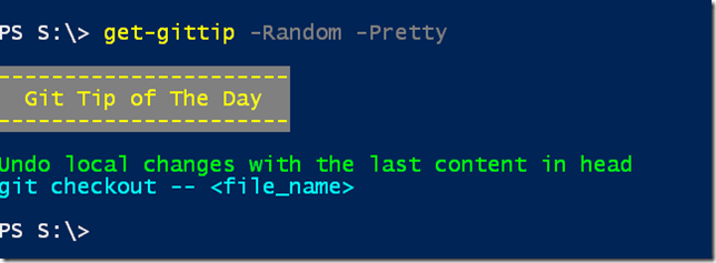 A pretty Git tip of the day