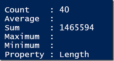 Measuring .git with PowerShell
