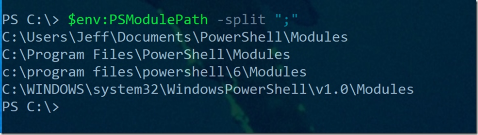 PowerShell Core module path