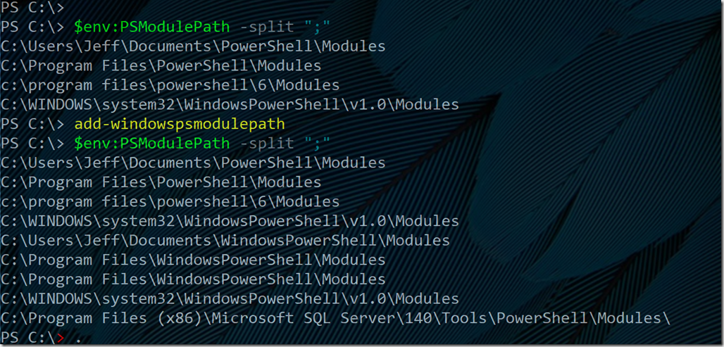 Adding Windows PModule Path