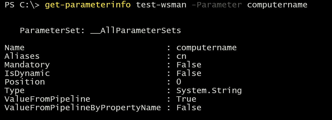 get-parameterinfo