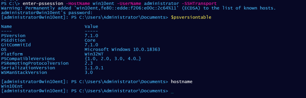 PowerShell remoting over ssh