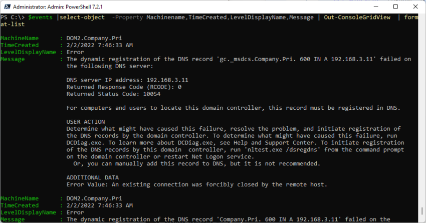 PowerShell 7 ConsoleGridView • The Lonely Administrator