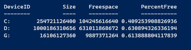 formatted results in PowerShell